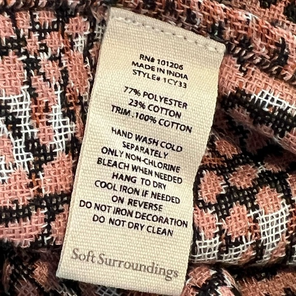 SOFT SURROUNDINGS Korra Tweed Beaded Detail Wrap Size OS NEW $100 - Picture 6 of 8